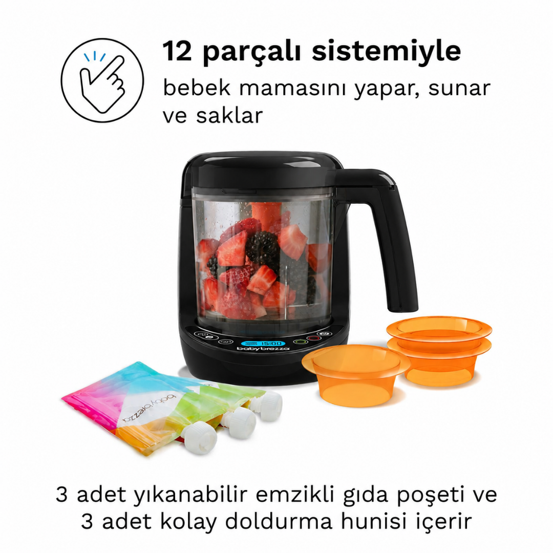 Food Maker Deluxe Siyah Buharlı Pişirici & Blender