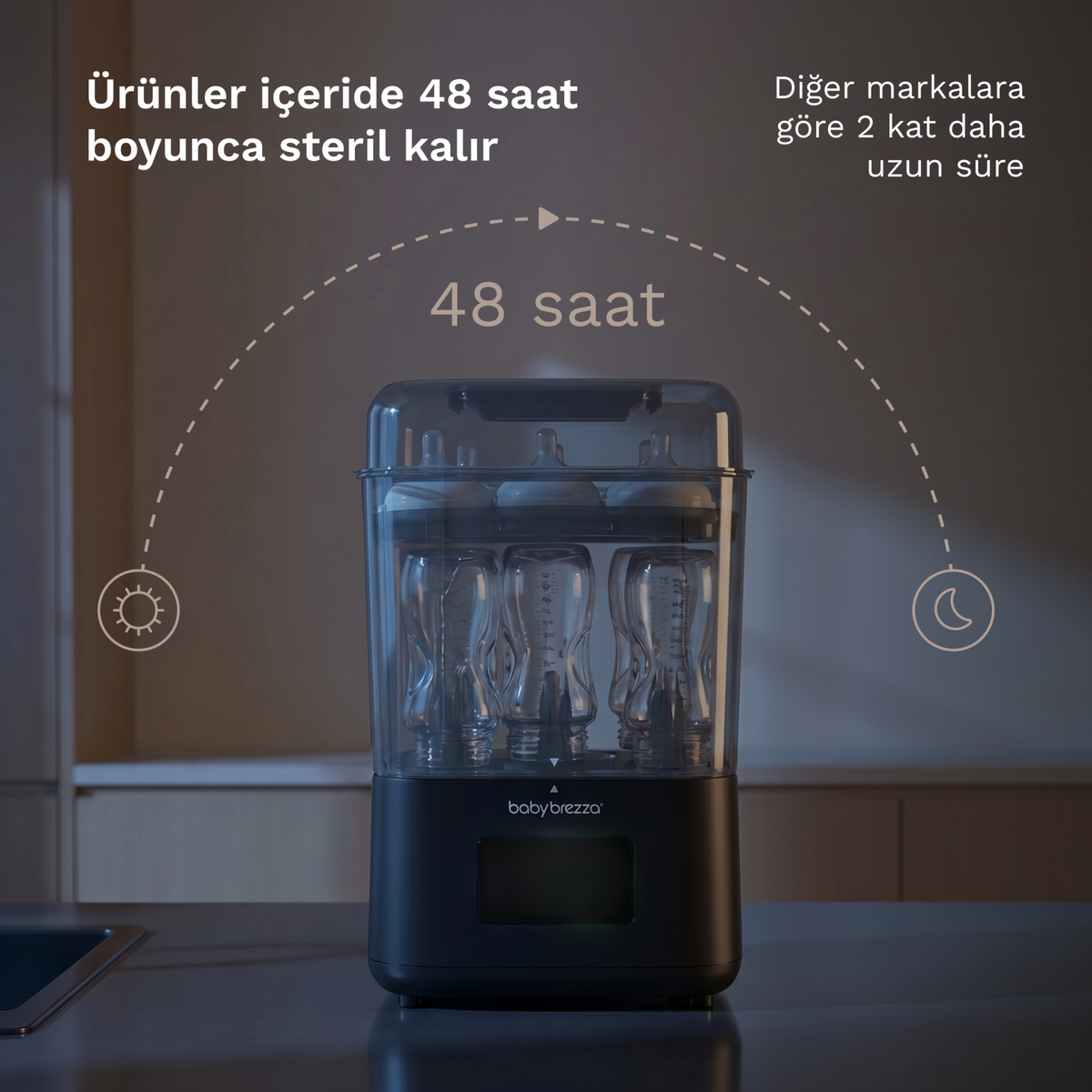 SuperQuick Hızlı Sterilizatör & Kurutucu Siyah
