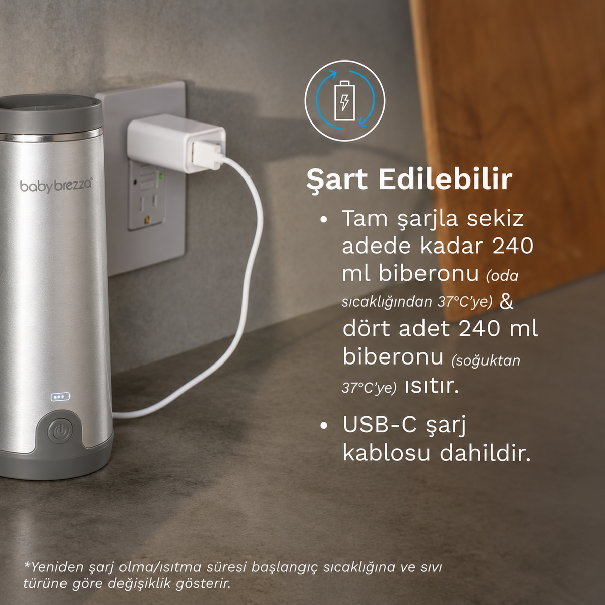 SuperFast Taşınabilir Mama & Su & Süt Isıtıcı - Silver