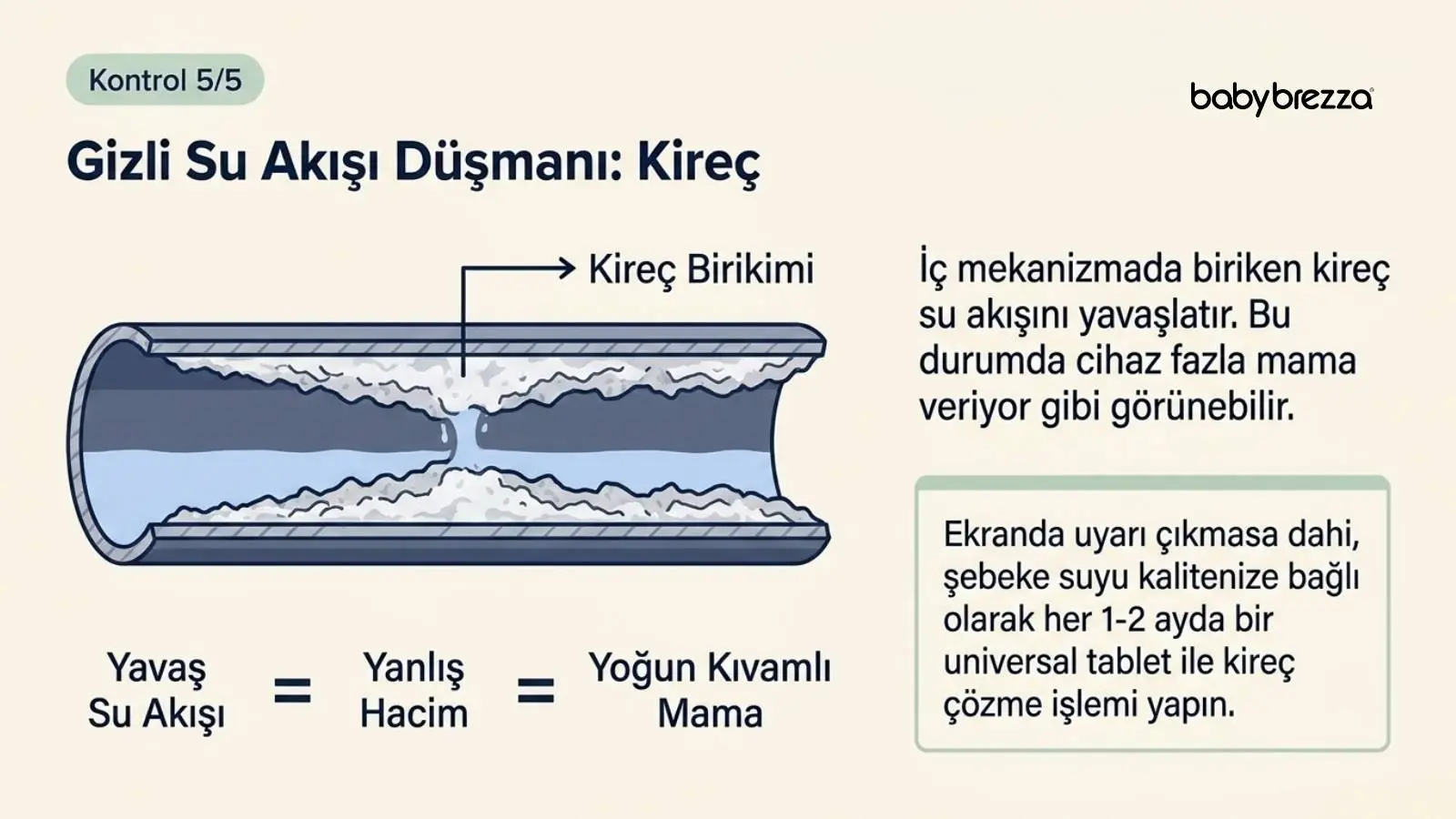 Formula Pro kireç birikimi ve su akışı sorunu - Baby Brezza