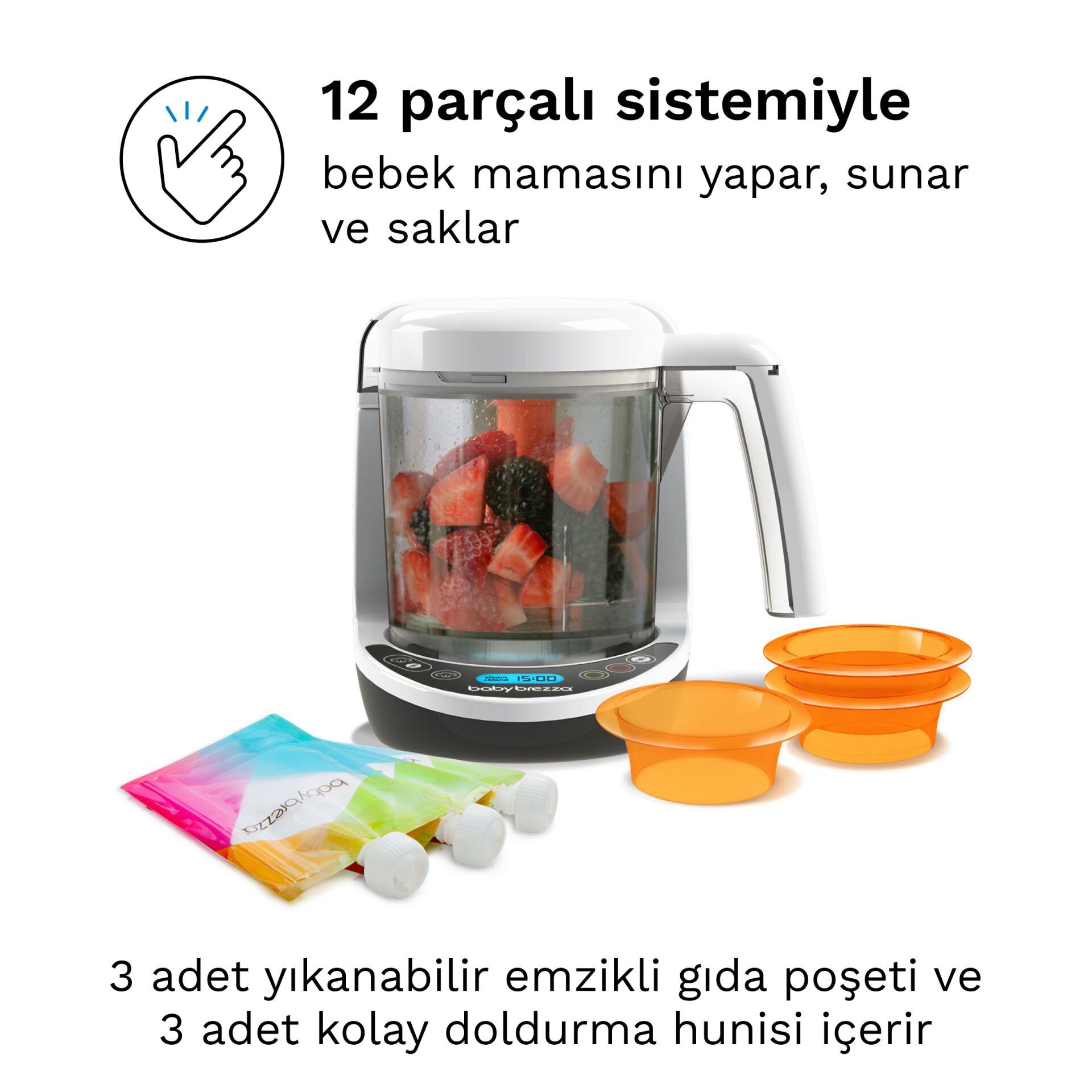 Food Maker Deluxe Buharlı Pişirici & Blender | Baby Brezza